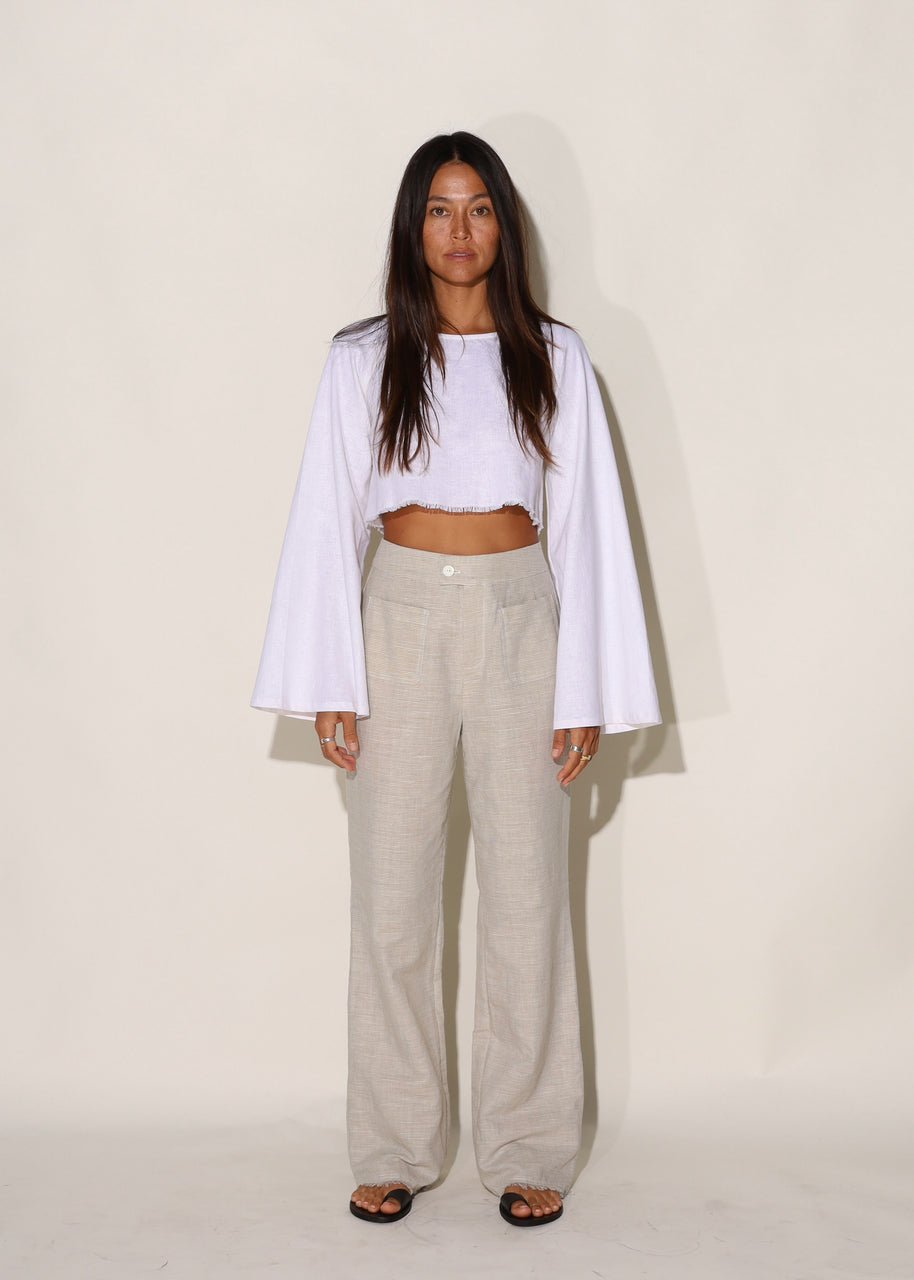 Thea Pant in Linen/Organic Cotton