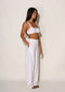 Alma Bralette in Raw Silk, Cream