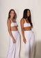 Freja Trouser in Raw Silk, Cream