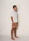 Pontus Shorts in Raw Silk, Almond