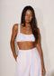 Alma Bralette in Raw Silk, Cream