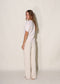 Thea Pant in Raw Silk, Cream