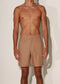 Pontus Shorts in Raw Silk, Almond